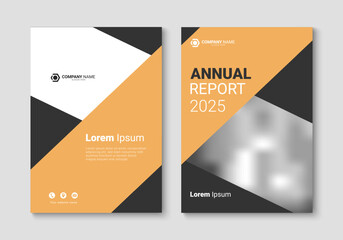 Annual report business cover template. Brochure, magazine, book, presentation layout design, A4 size. Modern cover background. Vector illustration