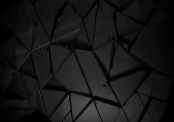 Black abstract geometric background from polygons