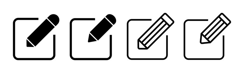 Edit icon set illustration. edit document sign and symbol. edit text icon. pencil. sign up