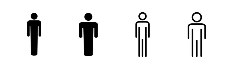 Man icon set illustration. male sign and symbol. human symbol