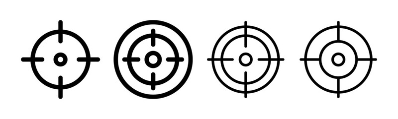 Target icon set illustration. goal icon vector. target marketing sign and symbol