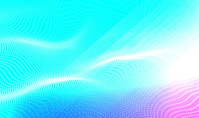 Abstract colorful gradient wave of particles science and technology background. Big data. AI technology, science, music, modern. Futuristic dots pattern for brochures,flyers,card, banner. Vector EPS10
