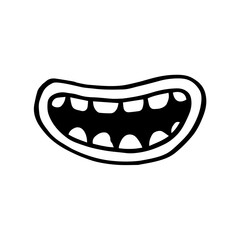 simple mouth cartoon element