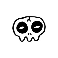 hand drawn skull illustration
