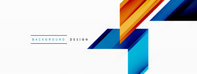 Obraz premium Visually striking background design featuring dynamic geometric lines and arrows. This captivating composition combines movement and precision, creating an engaging and visually appealing graphic