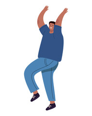 jumping man with hands up icon