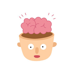 head with out brain cartoon