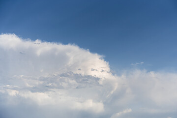 white clouds and blue sky
