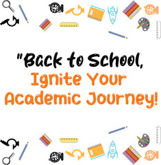 Back To School motivational quotes Background.