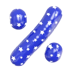  Percent Symbol Balloon Blue © Chetra168