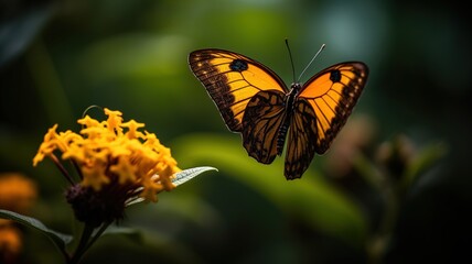 Obraz premium Colorful Feather Dancing Butterfly