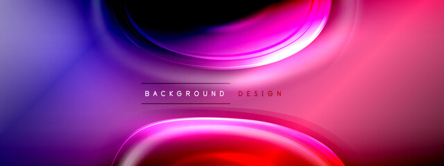 Circles lines and bubbles on bright glowing effect gradient with light and shadow effects. Dynamic interplay of light, shadow and depth. Futuristic and rhythmic technology design