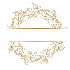 Ivy leaves wreath vector split monogram on a white background