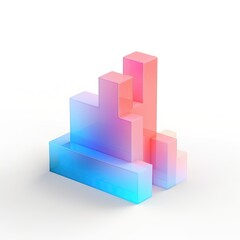 Fototapeta premium 3d leadership for successful new idea. Excellent investing business graph on background. AI Generative