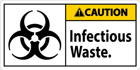 Caution Label Infectious Waste Sign