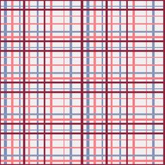 Japanese Pastel Plaid Vector Seamless Pattern