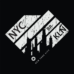 New york city typography vector t shirt design illustration 