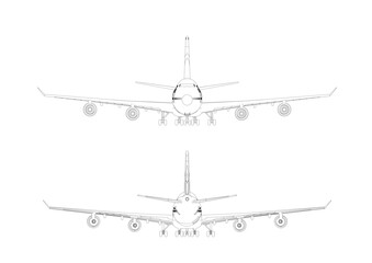 airplane isolated on white