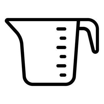 measuring cup icon outline