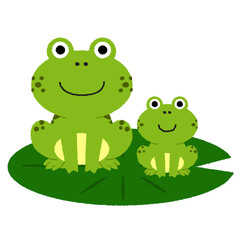 蛙の子は蛙のイラスト
