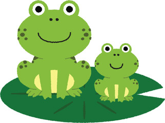 蛙の子は蛙のイラスト