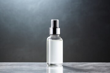 Obraz na płótnie Canvas Mockup bottle spray. Mockup bottle for product advertising. Spray perfume bottle. Generative AI