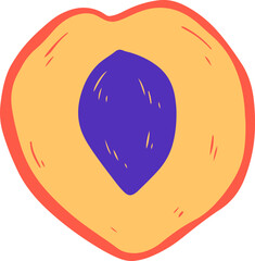 Organic Apricot Illustration