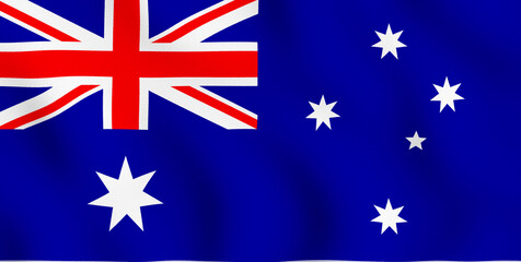 waving vector Flag of Australia