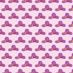 Pink Beach Hat Seamless Pattern Fabulous Background