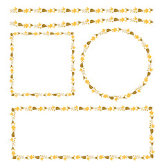 The autumn leaf  Boarder line for beauty or graphic concept