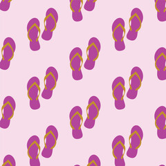 Pink Slippers Seamless Pattern Fabulous Background
