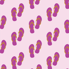 Pink Slippers Seamless Pattern Fabulous Background © Rizky