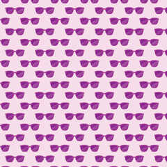 Pink Glasses Seamless Pattern Fabulous Background