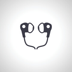 Earphones icon. Earbuds icon. Earphones icon