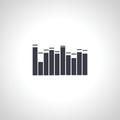 music equalizer icon. Sound, audio wave icon