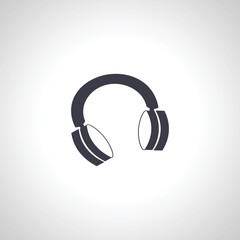 Headphones icon. Headphones earphones icon.