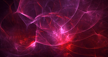 3D rendering abstract multicolor fractal light background