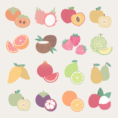 다양한 과일 일러스트 이미지 모음