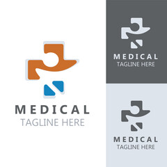 Medical logotype health care design illustration template