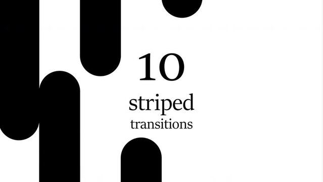 Set of 10 striped transition masks templates