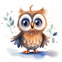 Owl Water Color Design - 627163124