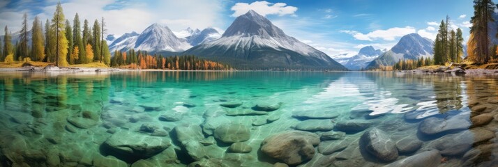 Crystalclear Lake Reflecting A Stunning Mountain Backdrop. Peaceful Beauty Of Crystalclear Lake, Majestic Mountain Backdrop, Perfect Reflection On Waters Surface