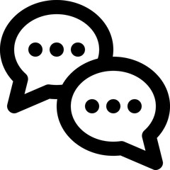communication skill black outline icon