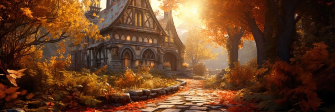 Quaint Chapel Surrounded By A Blanket Of Leaves. Fall Weddings, Autumnal Hues, Firm Foundations, Quiet Reflection, Bouquets Of Nature, Gorgeous Photoshoots
