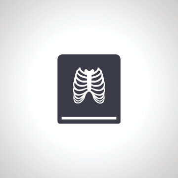 Rontgen, X-ray icon. broken ribs icon. X-ray icon.