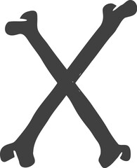 Bone Alphabet Letter X