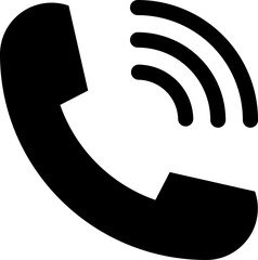 Ringing phone handset telephone icon symbol flat style for graphic design, logo, web site, social media, mobile app, ui illustration