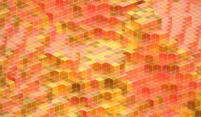 abstract pattern voxel background 3DCG illustration 