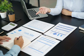 Asian Business People Meeting Design Ideas professional investor working new start up project. businessman and businesswoman working together meeting concept.