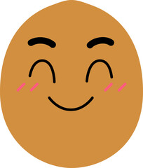 Kiwi Face Happy Blush Over Smile